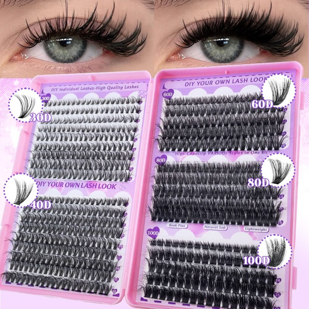 Eyelash Extension Kits - 9-18mm Length False Eyelashes Bond and