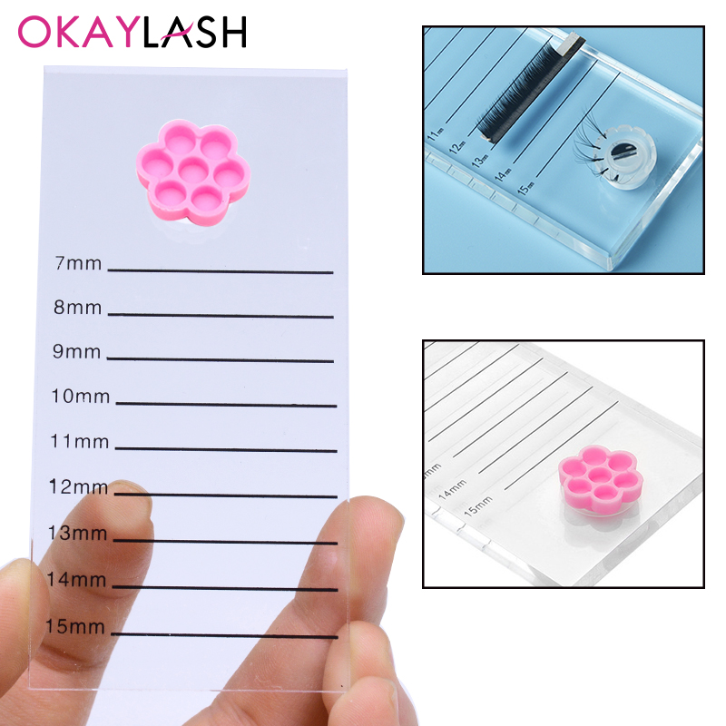 Eyelash Extension London - Clear Crystal Eyelash Extension Scale Board