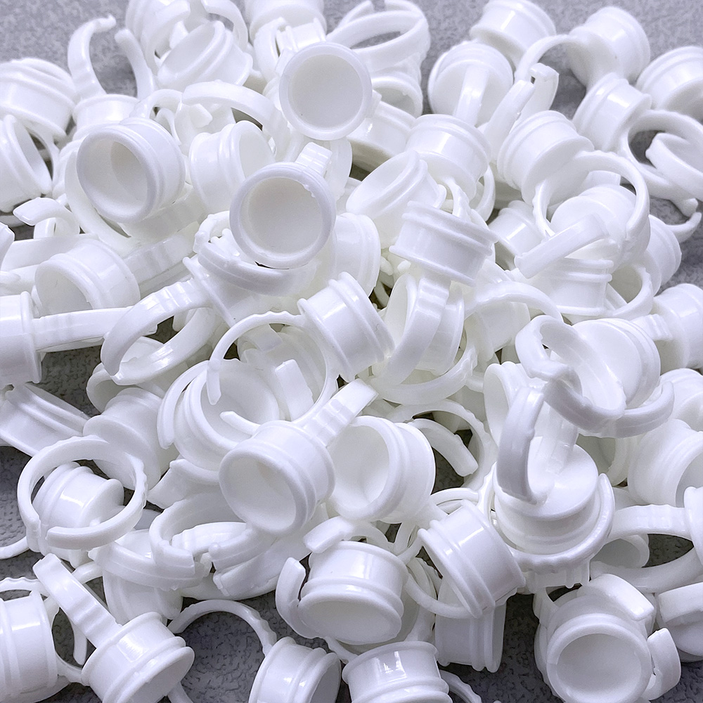 100Pcs Disposable Glue Ring Cu - Eyelash Extension Examples 评论和价格