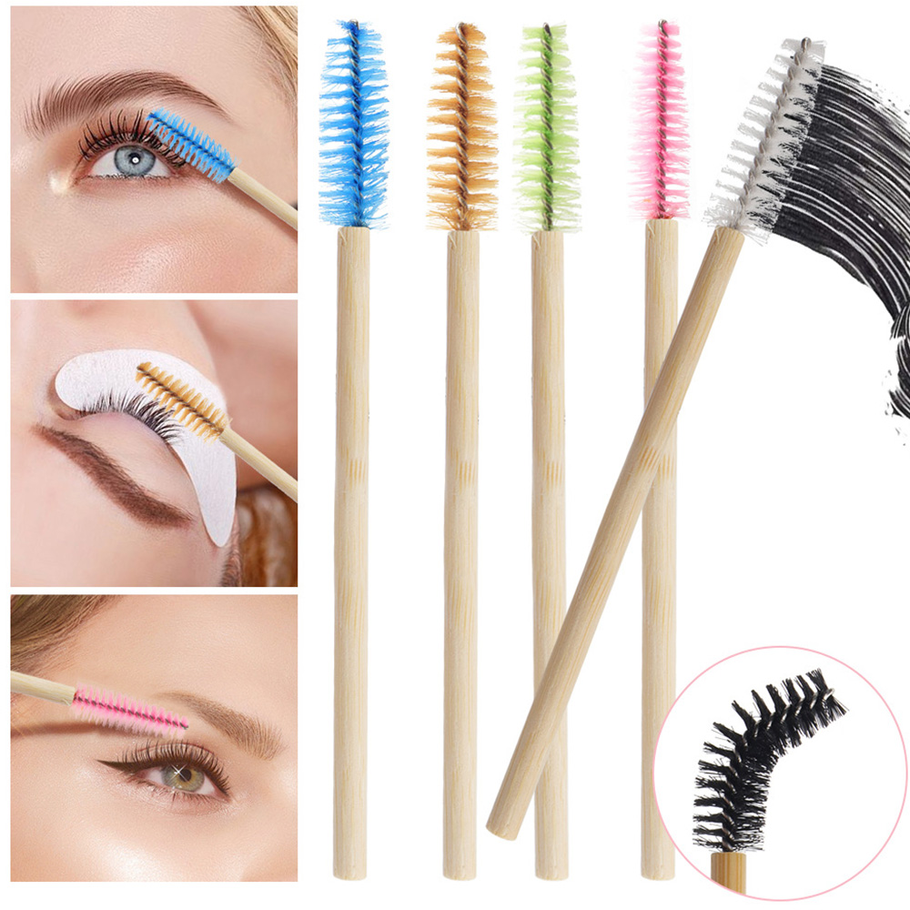 50/100Pcs Bamboo Handle Eyelas - Eyelash Extension London 评论和价格