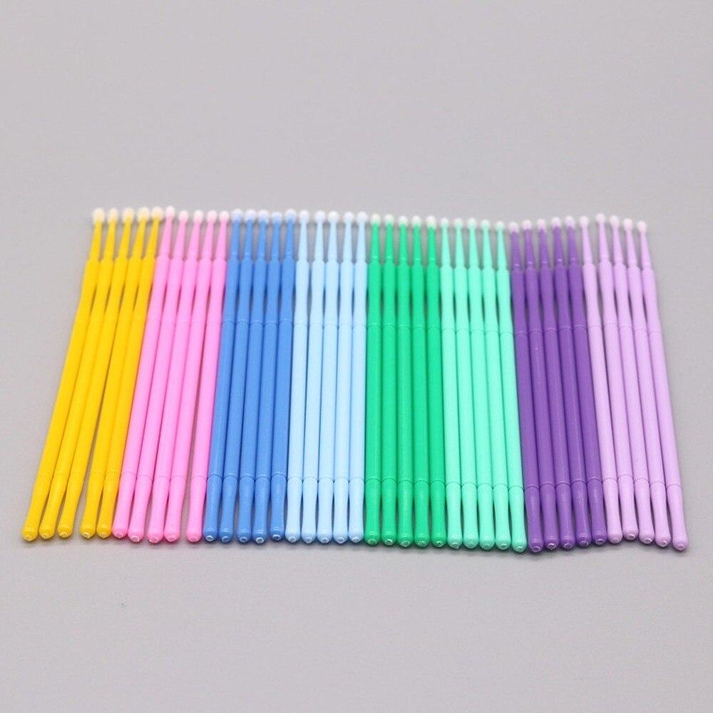 100pcs/lot Micro Brushes Make  - Eyelash Extension Examples 评论和价格