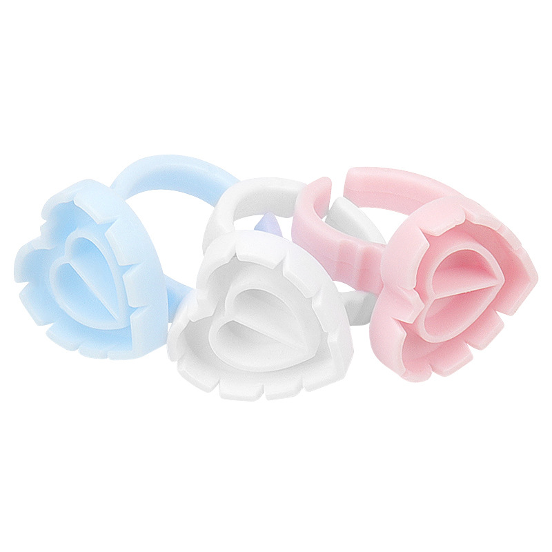100Pcs Disposable Glue Ring Ho - Eyelash Extension Examples 评论和价格