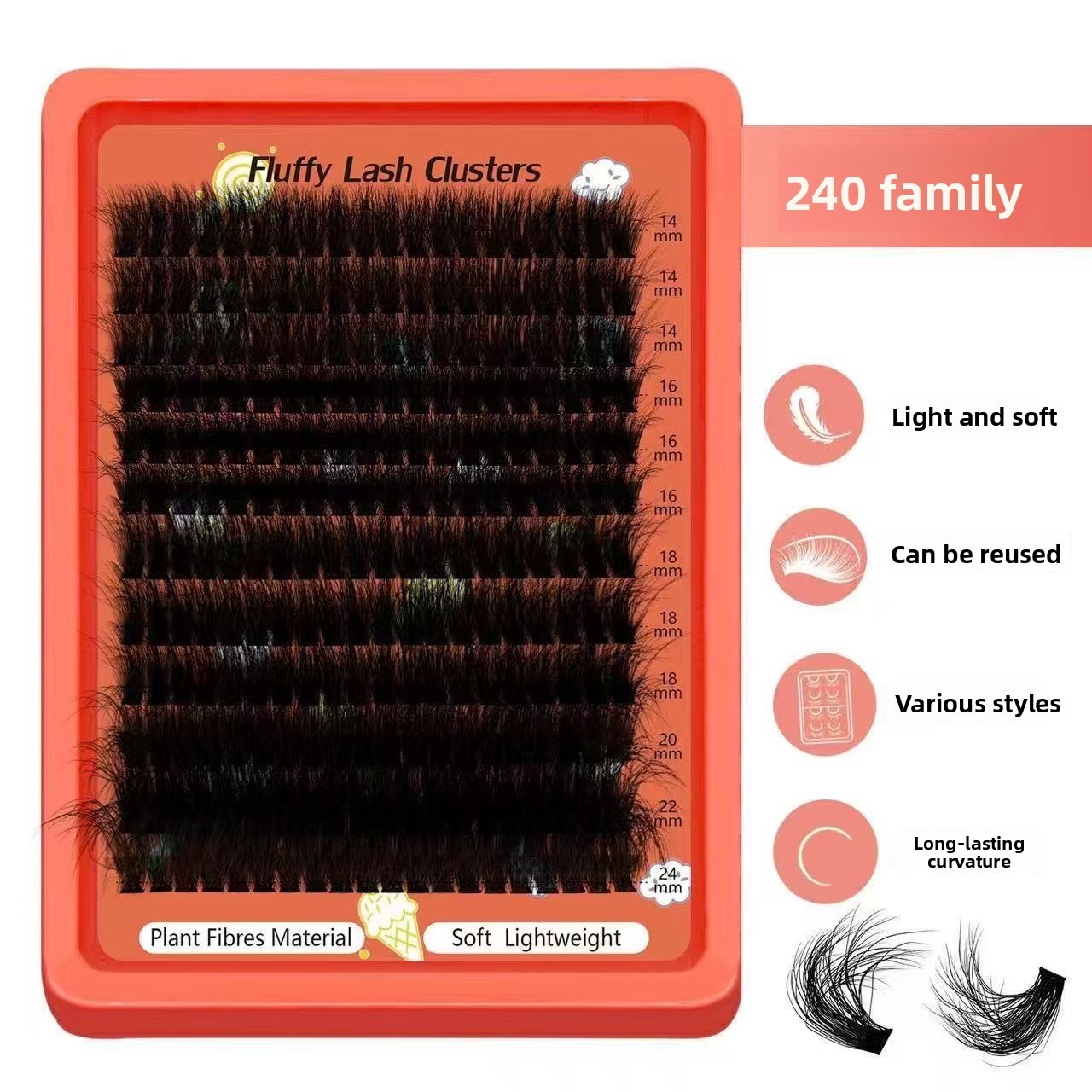 80D-100D 8D Fluffy Cluster Las - Eyelash Extension Home Service 评论和价格